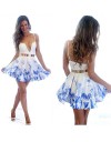 Rochie Alba cu Imprimeuri 21851 Rochie Alba cu Imprimeuri 21851